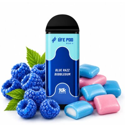 Lifepod 10k REFIL: Chiclete de Framboesa Azul [Blue razz bbg]